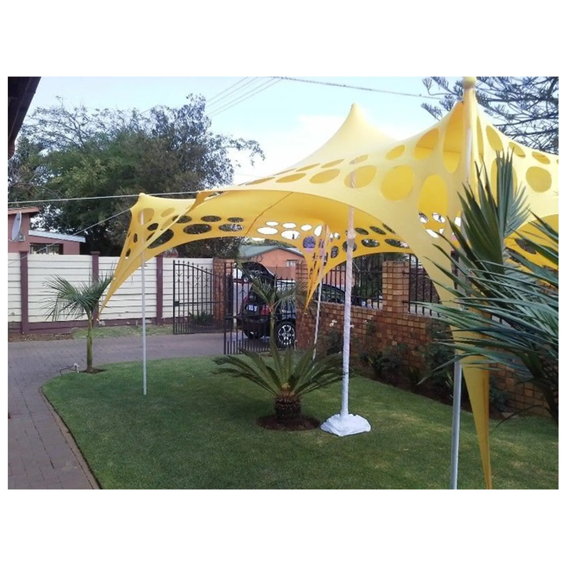 8x8m Yellow Small Stretch Hole Cheese Tents Made In China