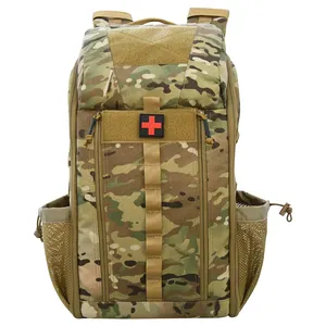 GAF 1000D尼龙多功能户外背包迷彩急救背包Molle战术医用背包带3个小袋
