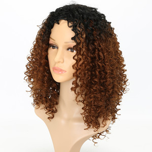 Parrucche per il Commercio Estero Europeo e Americano, Piccoli Ricci Africani, Colore Naturale, Fibra Sintetica Resistente al Calore, Densità 180% - Product Image 3