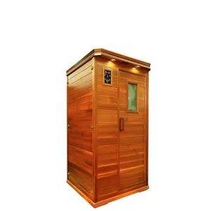 Tinggi keamanan harga grosir kayu panas inframerah sauna box