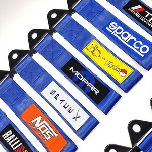 สายลากจูงรถยนต์ - สายลากจูงสไตล์ JDM สีน้ำเงินเข้ม, ของตกแต่งกันชนหน้า, สายลากจูงสุดเทรนดี้ - Product Image 4