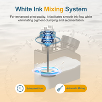 Printer UV Flatbed Ukuran Kecil XP600 Printhead A4 Printer UV DTF XP600 CMYK Putih Varnish Platform Vakum untuk Botol dan Casing Ponsel