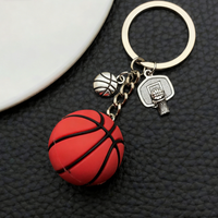 Porte-clés PVC de haute qualité en forme de ballons de basketball, football, volleyball, rugby – Cadeau idéal pour enfants, breloque de sac, pendentif de voiture – Vente chaude