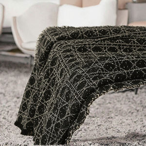 Weavetex Home Luxury Modern Abstract Jacquard 20% Cotton 80% Polyester Flame Resistant All-Season High Quality Bedding <b>Throw</b> - Product Image 3