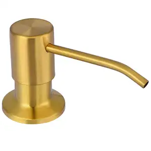 Brushed Gold Stainless Steel Soap Dispenser Round Standing Luxury Liquid石鹸ディスペンサーKitchenためシンク