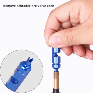 Removedor de núcleos de válvula Presta Schrader, herramienta de extracción de vástago de válvula Presta de bicicleta de aluminio - Product Image 5