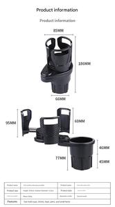 360 Degree Rotatable Air Vent 2-in-1 Multi-Function Adjustable Height Drink <b>Cup</b> <b>Holder</b> <b>Car</b> Phone Stand ABS+PC Material Portable - Product Image 4