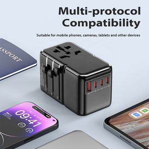 Worldplug Tous les ports Charge rapide 3 type c <span class=keywords><strong>2</strong></span> USB Adaptateur de prise de voyage universel Chargeur d'alimentation World GaN - Product Image 6