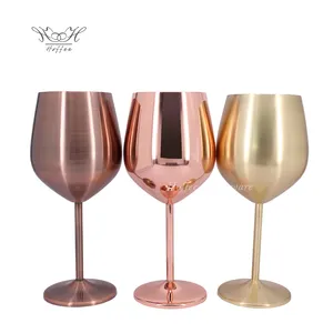 Calice da 500ml personalizzato bicchieri da vino in ottone antico acciaio inossidabile 304 bicchieri da vino di raffreddamento bicchieri da vino Vintage coppa Martini