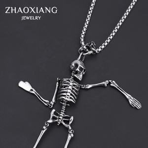 Colgantes de Calavera, Collares de Moda, Joyería 2024, Colgantes de Acero Inoxidable de Tendencia, Diseño Punk Personalizado - Product Image 4