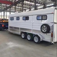 Remorque à chevaux de luxe de style anglais pour 4 chevaux, durable, fabriquée en Chine