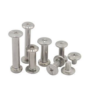 Chicago vis acier inoxydable noir tête hexagonale meubles boulon écrou ensemble mâle femelle reliure poste Joint connecteur Rivets - Product Image 2