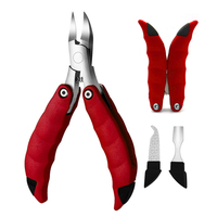 WELLFLYER Coupeur de CN-196 Coupe-ongles professionnel à gros tranchant Coupe-cuticules Coupe-ongles en acier inoxydable Ensemble d'outils