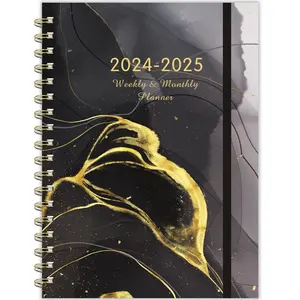 Напечатанные на заказ записные книжки 2024-2025 ежедневник кожаная обложка планировщик год