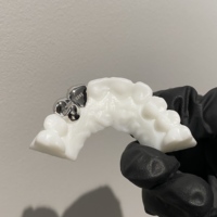 Grillz personnalisé haut de gamme 2 dents en argent 925 avec moissanite VVS pour femmes et hommes, bijoux Grillz
