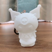 Ours de Noël et lapin chat figurine porte-clés personnalisée en résine peinte à la main fluide Art Design différentes tailles