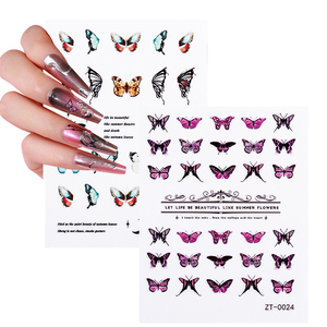 Pegatinas 2D para Uñas <span class=keywords><strong>con</strong></span> Diseño de <span class=keywords><strong>Flores</strong></span> de Lavanda <span class=keywords><strong>y</strong></span> <span class=keywords><strong>Mariposas</strong></span>, Material PET, Calcomanías para <span class=keywords><strong>Manicura</strong></span> DIY, Diseño de <span class=keywords><strong>Flores</strong></span> en Flor - Product Image 4