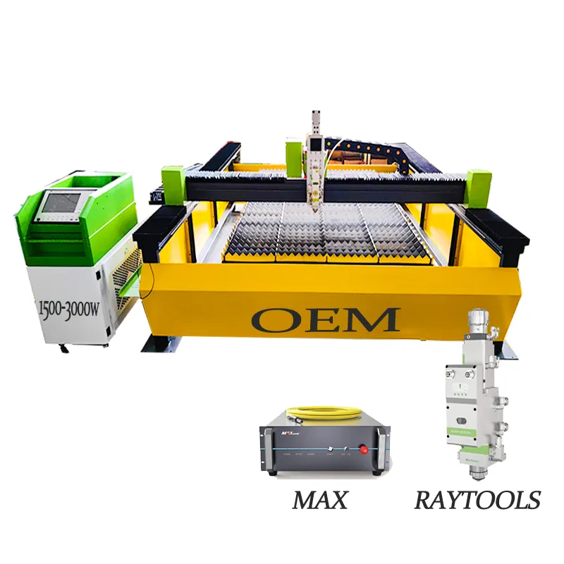 Máquina de corte por láser de fibra CNC rentable, herramientas de corte, sitio de construcción, 1500W, 2000W, RAYTOOLS, CYPCUT, sin pendientes, BM110 VEICHI