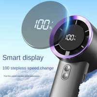 Ventilateur portable pour produit de maison intelligente Style moderne Régulation de vitesse en continu Longue endurance Utilisation en extérieur Affichage numérique intelligent