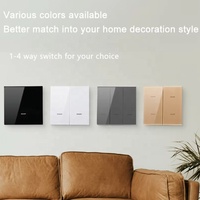 Interrupteur intelligent Smart Life 16A Zigbee/WiFi avec bouton en verre PC, 1/2/3/4/6 voies pour éclairage LED mural
