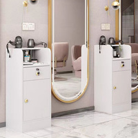 Professionnel rose Rolling Barber Spa Facial Woodiness Salon de coiffure Salon de beauté Chariots de chariot de coiffure