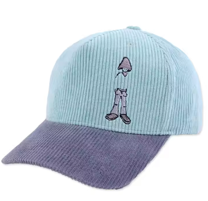 Casquette de baseball bicolore de haute qualité, casquette de baseball d'hiver personnalisée à 5 panneaux, casquette de baseball en velours côtelé brodée pour femme - Product Image 3