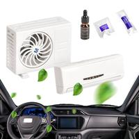 Diffuseur de parfum solaire pour voiture, clip de ventilation, mini climatiseur décoratif en plastique, machine d'aromathérapie à parfum longue durée