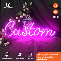 Kelly personnalisé 3D acrylique néon enseigne LED étanche extérieur enseigne au néon pour magasin/bar publicité transformateur puissance pour une utilisation en fête