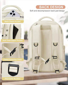 Sac à dos antivol pour ordinateur portable pour femmes, sac à dos décontracté pour le travail et les voyages, fermeture à glissière - Product Image 2