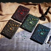 Carnet A5 personnalisable avec logo, motif Dragon rétro en relief stéréoscopique, planificateur en similicuir, couverture en PP, vente en gros