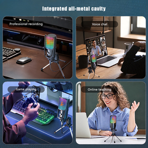 Microfono USB da Gaming con Illuminazione RGB, Microfono da Scrivania per Streaming e Podcasting, Plug and Play, Microfono a Condensatore per <span class=keywords><strong>Computer</strong></span> - Product Image 6