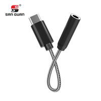 Câble Convertisseur Numérique Type C vers Jack Femelle 3,5 mm en PVC de Qualité Supérieure, Câble de Données en Cuivre Pur de l'Usine DAC Audio Cable Factory