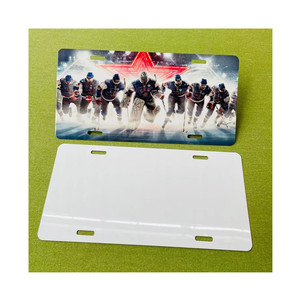 Placa <span class=keywords><strong>de</strong></span> matrícula <span class=keywords><strong>de</strong></span> aluminio para coche, impresión personalizada por sublimación <span class=keywords><strong>de</strong></span> Metal, 6x12x0.025 pulgadas, color blanco, gran oferta - Product Image 4