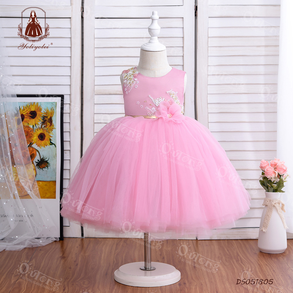 Оптовая продажа, вечернее платье для девочек, верхняя одежда принцессы, детские платья на день рождения и Рождество для девочек
