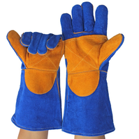 Gants de soudage pour soudeur Stick/Mig, 16 pouces, gants de feu pour cheminée, gants de jardin en cuir anti-épine/morsure, XL
