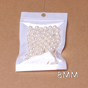 6/8/10/14mm perlas de plástico blanco leche redondo ABS acrílico perlas para fabricación de joyería DIY collar pendiente pulsera colgante - Product Image 4
