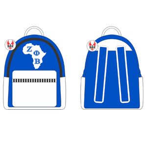 Sac à dos brodé pour femmes de la sororité Zeta Phi Beta, accessoires grecs |   Sac à dos de voyage personnalisé pour femmes sublimé ZPB Sorority - Product Image 1