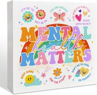 Icandohardthingsinspirational Boîte en bois légère avec impression numérique pour la décoration de la chambre des filles, de la crèche, de la chambre d'enfant ou du bureau