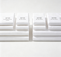 Parure de lit de luxe en coton satiné blanc pour hôtel, 100 % coton tissé Air-Jet léger, largeur 250 cm, housse de couette et drap de qualité hôtelière