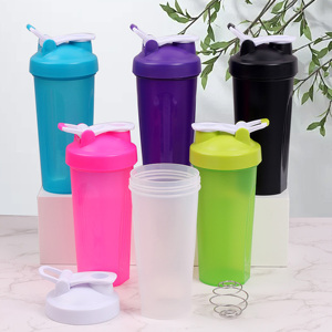 Wholesale Customized Personalized 400ML 600ml Gym Sports Plastic PP Protein Shaker Water Bottle With Logo - Product Image 6