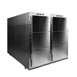 사체 사체 냉동 시스템을위한 저렴한 6 시체 냉동고 영안실 냉장고