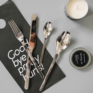 Jinhui Industrial Stainless Steel Cutlery <b>Set</b> 304 Mirror Finish Gold Knife Fork Spoon Household <b>Dinnerware</b> - Product Image 3