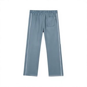 Pantalon cargo chino décontracté pour homme, en coton extensible respirant, coupe slim, avec taille élastique et cordon de serrage, plusieurs poches - Product Image 1