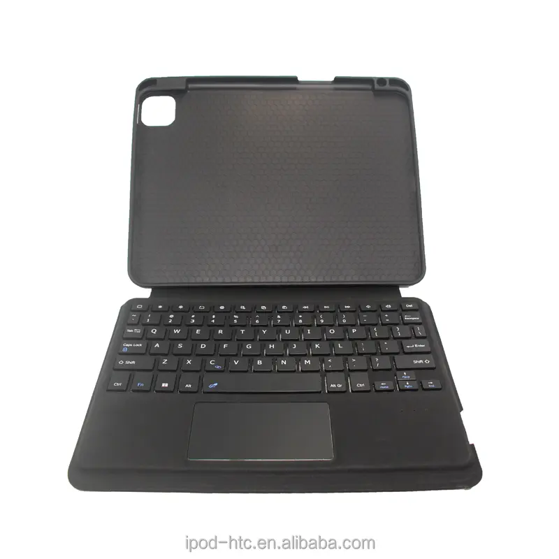 IPad Tablet Pro用の新しいデザインの充電式ワイヤレスバックライト付きRGBタッチパッドキーボード鉛筆ホルダー付き12.9インチセパレートケース