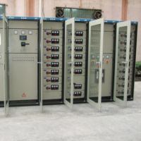 Armoire de distribution électrique intelligente à double porte vitrée avec programmation PLC personnalisée DCCD GCK, équipement complet