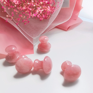 2020 <strong>Amazon</strong> hot sale 100% natural <strong>Rose</strong> <strong>Quartz</strong> mushroom <strong>Gua</strong> <strong>Sha</strong> mushroom Guasha stone for Body Anti-Wrinkle - Product Image 1