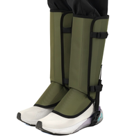 Guêtres de randonnée 500D Oxford résistantes à l'eau, couvre-bottes pour la randonnée, la chasse, le camping, le trekking, boucle réglable, camouflage vert