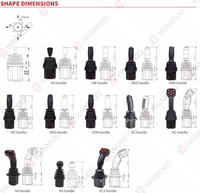 Manette multi-axes HAIMOOO C25 à retour par ressort pour excavatrices, machines de construction, agricoles et industrielles, haute qualité, garantie un an