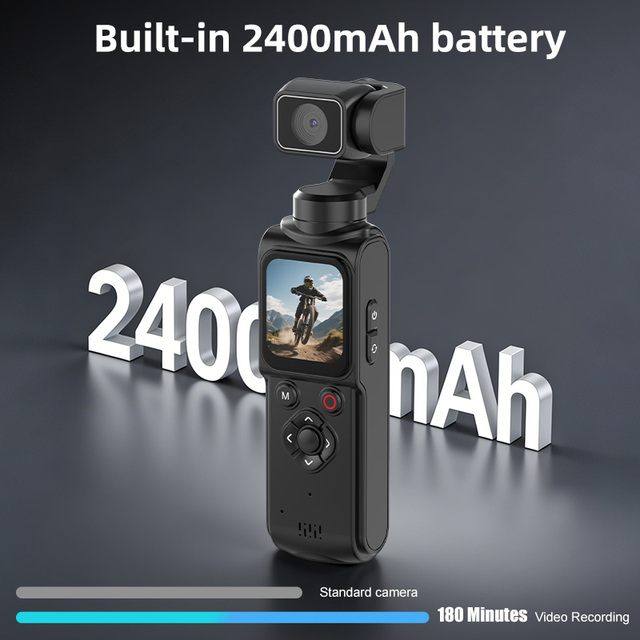 4K Gimbal Camera 1.7" Wifi 2400mAh 330° Auto Face Tracking Rotation Video Capture CMOS 31 Filters M105 Pocket Action Camera