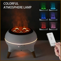 Diffuseur d'huiles essentielles et humidificateur d'air dynamique en forme de méduse 350 ml avec télécommande et 7 lumières nocturnes colorées pour chambre à coucher